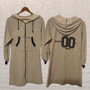 Vintage 90s Hollywood Blue Power Hoodie Dress – Rare Canada Made